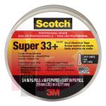 3M Scotch(R) Super 33+ Electrical Tape, 6132-BA-100, 3/4 in x 66 ft x 0.007 in (19 mm x 20,1 m x 0.177 mm), 100/case