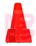 3M 12 in PVC Non Reflective Safety Cone 90127-00001 Orange 20/case