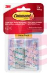 3M Command Clear Medium Wire Toggle Hook Value Pack 17065CLR-VPES
