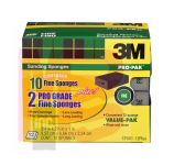 3M Sanding Sponge  CP001-12P 3.75 in x 2.62 in x 1 in Fine 12/pk 4 pks/cs