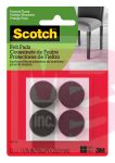 3M Scotch Felt Pads Brown Round SP850-NA 1 1/16 inch 24 per case