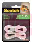 3M Scotch Indoor Fasteners RF4710  3/4 in x 1.5ft (19.0 mm x 45.7 cm) White 1 Set of Strips