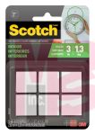 3M Scotch Indoor Fasteners RF4720  7/8 in x 7/8 in (22.2 mm x 22.2 mm) White 12 Sets of Squares
