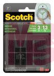 3M Scotch Indoor Fasteners  RF4721 7/8 in x 7/8 in (2.22 cm x 2.22 cm) Black 12 Sets of Squares