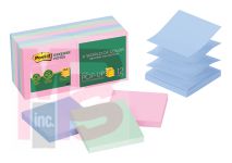 3M Post-it Greener Pop-up Notes R330RP-12AP  3 in x 3 in  Assorted Pastel
