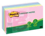 3M Post-it Greener Notes 655-RP-A  3 in x 5 in (76 mm x 127 mm) Helsinki Colors