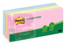3M Post-it Greener Notes 653-RP-A  1-3/8 in x 1-7/8 in (34 9 mm x 47 6 mm) Helsinki Colors