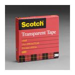 Scotch Premium Transparent Film Tape 600 Clear, 1 in x 72 yd, 36 per case Box