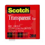 3M 600 Scotch Transparent Tape Clear 3/4 in x 1296 in - Micro Parts &amp; Supplies, Inc.