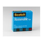 Scotch Removable Tape 811, 3/4 in x 1296 in, Boxed