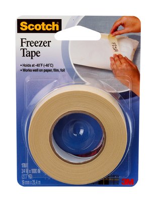 3M 178 Scotch Freezer Tape 3/4 in x 1000 in Roll - Micro Parts &amp; Supplies, Inc.
