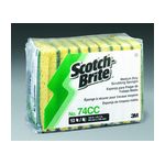 Scotch-Brite Medium Duty Scrub Sponge 74CC, 6.1 in x 3.6 in x 0.7 in, 10/pack, 6 packs/case