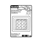 3M Self-Stick Rubber Pads, 751ES, Clear, 18/pk
