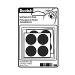 3M Self-Stick Felt Pads 758ES, Brown, 1.0625 in x .125 in 12 pk