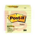 3M Post-it(R) Notes 5444 Canary Yellow 3 in x 3 in (7.62 cm x 7.62 cm) WalMart, Lined, 75 Shts/Pad