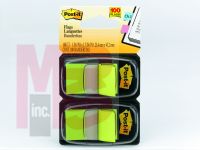 3M 680-BG2 Post-it Flags 1 in x 1.719 in (2.54 cm x 4.31 cm) Bright Green - Micro Parts &amp; Supplies, Inc.