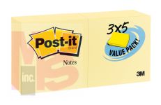3M Post-it(R) Notes 655-24VAD, 3 in x 5 in Canary Yellow 24 Pad Value Pack