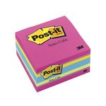 Post-it Notes Cube 2027-RCR, 3 in x 3 in Assorted Ultra 32 pk/cs