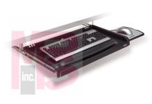 3M Under desk Keyboard Drawer KD45 with Leatherette Gel Wrist rests with Anti-microbial Product Protection, 16.5 in x 25 in x 3.2 in