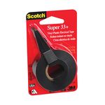 Scotch Super 33+ Vinyl Electrical Tape with Dispenser 3799NA, 0.75 in x 450 in x 0.007 in (19 mm x 11.4 m x 0.177 mm)