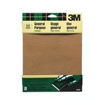 3M Aluminum Oxide Sandpaper 9002NA, 9 in x 11 in, Medium grit, 5/pk