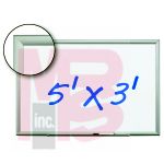 3M Porcelain Dry Erase Board DEP4836A, 48 in x 36 in x 1 in Magnetic 4ea/cs