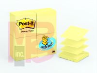 3M Post-it(R) Pop-up Notes R330-24VAD, 3 in x 3 in Canary Yellow 8 pk/cs