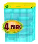 3M Post-it(R) Easel Pad 560 VAD 4PK, 25 in x 30 in (63.5 cm x 76.2 cm) Blue Grid