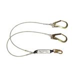 3M 3612-D-0241 SafeAbsorb Energy Absorbing Dual Leg Cable Lanyard with Rebar Hooks   6 ft. - Micro Parts &amp; Supplies, Inc.