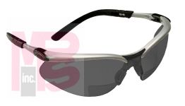 3M 11377-00000-20 BX(TM) Reader Protective Eyewear, Gray Lens, Silver Frame, - Micro Parts &amp; Supplies, Inc.