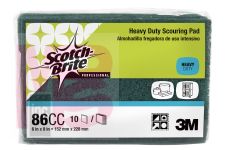 3M Scotch-Brite(TM)HeavyDutyScouringPad86CC,6inx9in,10/pk,6pks/cs