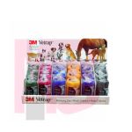 3M Vetrap Bandaging Tape Assorted Color Display  1410D  4" x 5 yd - 4 rolls each: red  blue  gold  hunter green  purple black