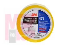 3M Vinyl Tape 471 Yellow Heat Treated, 1/4 in x 36 yd, 144 individually wrapped rolls per case Conveniently Packaged