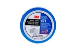 3M Vinyl Tape 471 Blue PN36409, 3/4 in x 36 yd, 48 individually wrapped rolls per case Conveniently Packaged