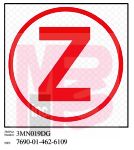 3M Diamond Grade Damage Control Sign 3MN019DG "Cir Zebra"  4 in x 4 in 10 per package