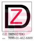 3M Diamond Grade Damage Control Sign 3MN027DG "Dk Ship Zebra"  2 in x 2 in 10 per package