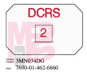 3M Diamond Grade Damage Control Sign 3MN034DG "DCRS"  8 in x 12 in 10 per package