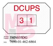 3M Diamond Grade Damage Control Sign 3MN035DG "DCUPS"  8 in x 12 in 10 per package