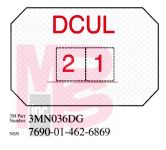 3M Diamond Grade Damage Control Sign 3MN036DG "DCUL"  8 in x 12 in 10 per package