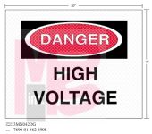 3M Diamond Grade Damage Control Sign 3MN042DG "DANG HI VOLT"  10 in x 7 in 10 per package
