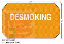 3M Diamond Grade Damage Control Sign 3MN044DG "DESMOKING"  10 in x 6 in 10 per package