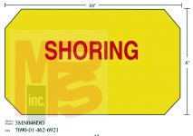 3M Diamond Grade Damage Control Sign 3MN046DG "SHORING"  10 in x 6 in 10 per package