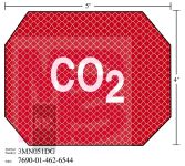 3M Diamond Grade Damage Control Sign 3MN051DG "CO2"  5 in x 4 in 10 per package