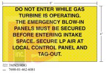 3M Diamond Grade Safety Sign 3MN219DG "DO NOT TAG OUT"  6 in x 4 in 10 per package