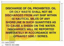 3M Diamond Grade Safety Sign 3MN220DG "DISCHARGE SERIES"  7 in x 5 in 10 per package