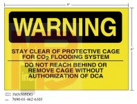 3M Diamond Grade Fire Fighting Sign 3MN305DG "WARNING DCA"  9 in x 6 in 10 per package