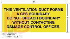 3M Diamond Grade Ventilation Sign 3MN408DG "THIS OFFICER"  7 in x 3 in 10 per package