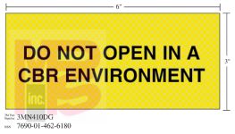 3M Diamond Grade Ventilation Sign 3MN410DG "DO ENVIRON"  7 in x 3 in 10 per package