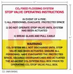 3M Diamond Grade Fire Fighting Sign 3MN309DG "CO2 FIXED PULL BOX"  11 in x 11 in 10 per package