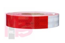 3M Diamond Grade Conspicuity Marking 983-326 ES Red/White (6 in Red/6 in White)  2 in x 48 in  100 per package